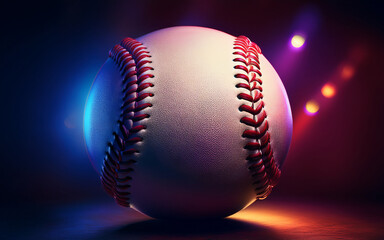 baseball on black background