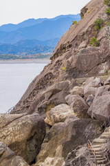 三重県熊野市　鬼ヶ城の風景