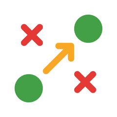 Fototapeta premium strategy flat icon