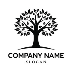 Obraz premium Strong, thriving tree logo, perfect for a nature-focused company