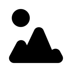 mountain glyph icon