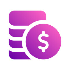 Fototapeta premium budget gradient icon