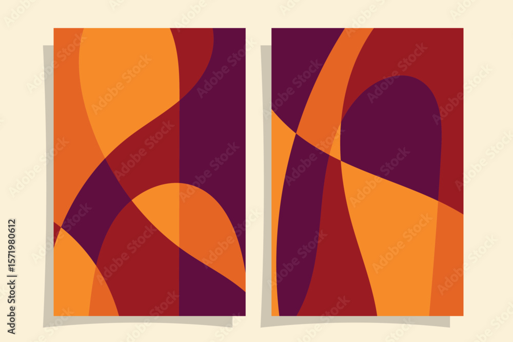Poster autumn background design with abstract pattern, seamless pattern autumn background design, template,