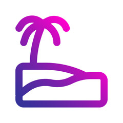 beach gradient icon