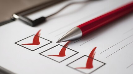 Elegant pen and detailed checklist on table for business formation checklist in professional environment for planning