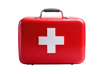 Obraz premium First aid medical kit isolated on a transparent background
