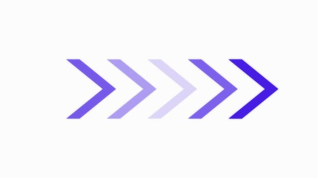 Arrow Loop Animation direction concept, colorful arrow icon concept .arrow moving right on white background.