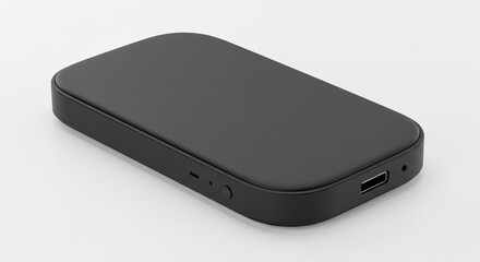 Black Rectangular Electronic Device on White Surface