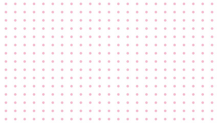 A pristine vector background with light pink polka dots on a white base, perfect for minimalist and sweet designs.