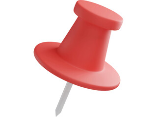 Red pushpin for office note attachment
