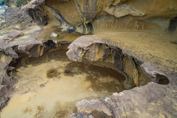 三重県熊野市　鬼ヶ城の風景