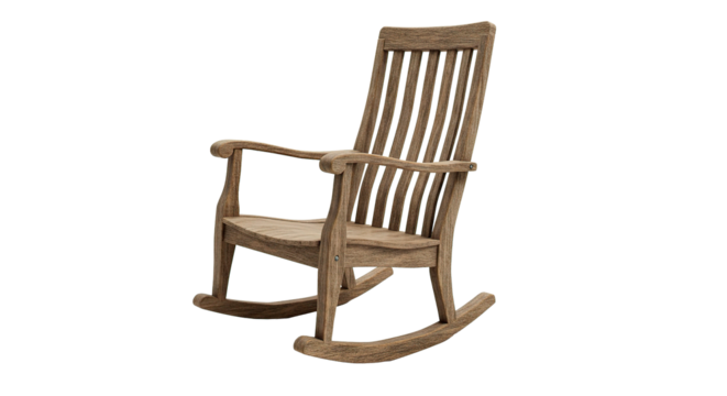 Rustic wooden rocking chair furniture outdoor porch patio rocker seat comfort relaxation design style