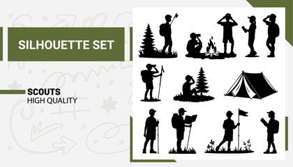 Unique and high quality scouts Silhouette set