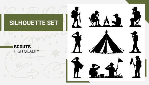Unique and high quality scouts Silhouette set