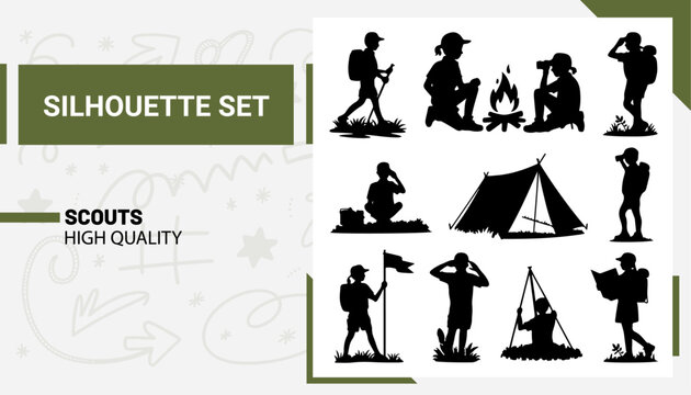 Unique and high quality scouts Silhouette set