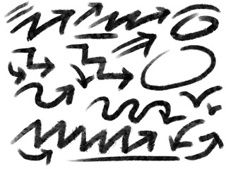 hand drawn vector illustration 선 기호 화살표 방향 체크 파워포인트 도형 방향