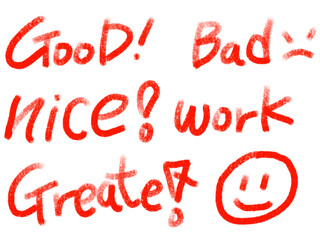 손글씨 캘리그라피 영문 칭찬 good nice bad