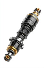 Black and gold mechanical shock absorber