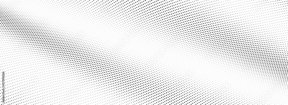 Poster abstract wave dotted line background. tech dynamic dash stripe texture. black warped and curved line