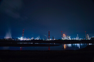 三重県四日市市　四日市コンビナートの風景