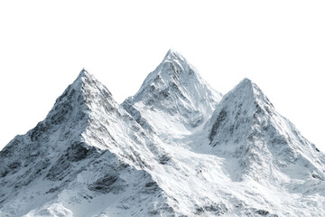 Obraz premium 3D Render a group of snow covered mountains with a sky background