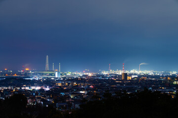 三重県四日市市　四日市コンビナートの風景