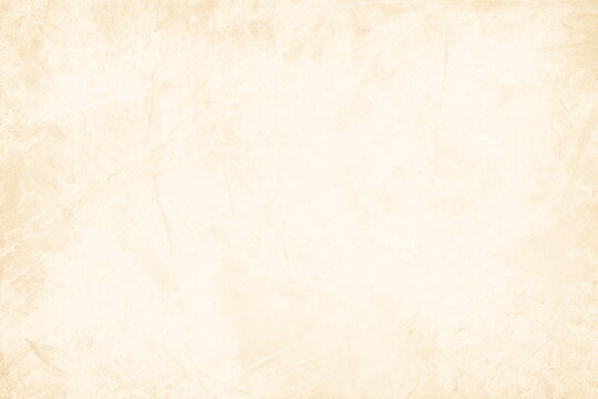 Colour old concrete wall texture background. Close up retro plain cream color cement wall background texture. Design paper vintage parchment element.