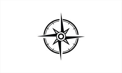 Navigational compass orientation tool silhouette