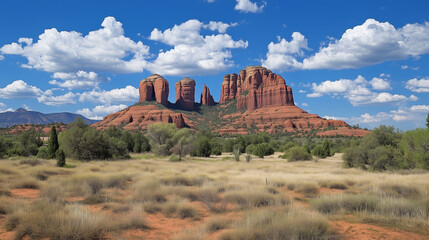 Red rock formations for wallpaper