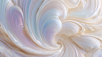 Organic Swirling Shell Design, Soft Pastel Artistic Texture