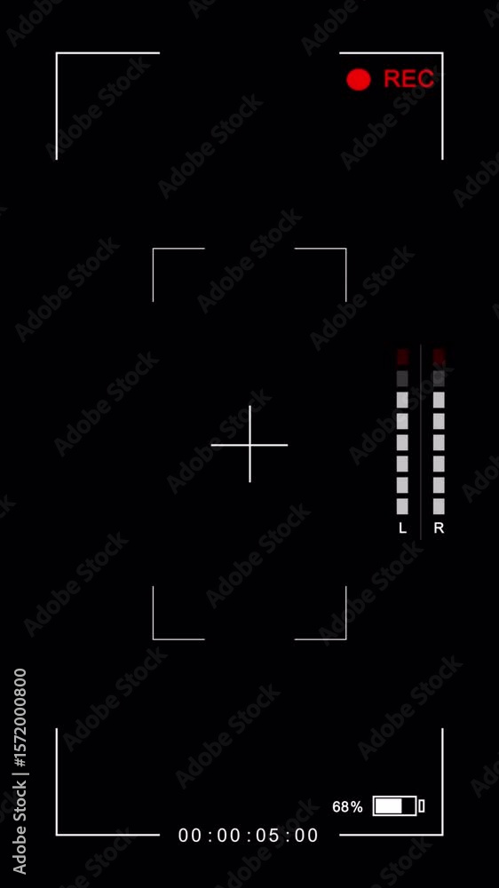 Poster empty video frame with recording indicators