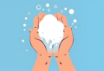 Flat Vector of Hand Washing for Hygiene and Health Awareness Campaigns