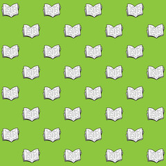 Hand Drawn Books Vector Seamless Pattern
