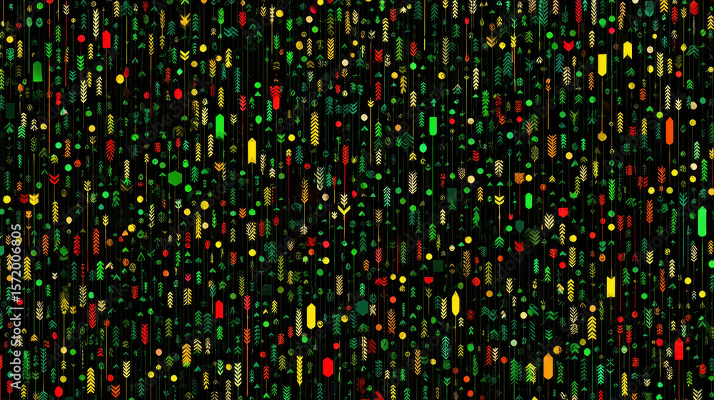 Poster abstract arrow pattern background - dark and colorful design