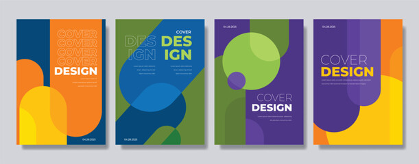 abstract colorful poster template background with abstract shape and modern style 