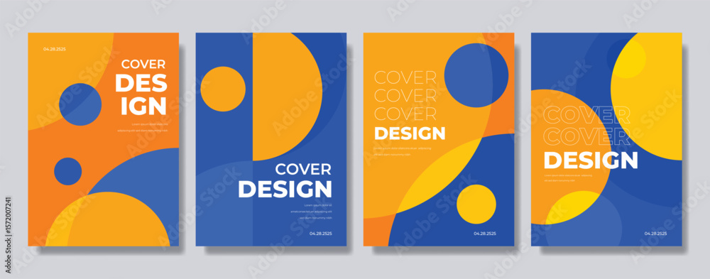 Poster abstract colorful poster template background with abstract shape and modern style