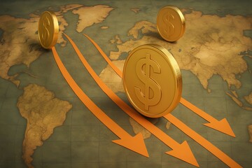 global finance money transfer international economy dollar flow financial movement world map business investment economic exchange currency concept global trade payment system banking background
