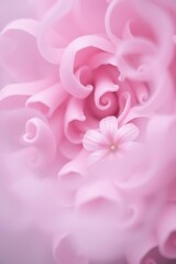 Obraz premium Delicate pink dahlia blossom featuring soft swirls and a gentle charm
