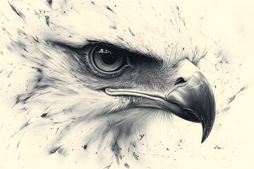portrait of a eagle, concept design tattoo