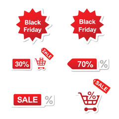 Black Friday Sale Icon Collection Set