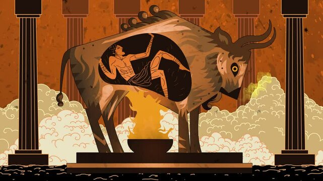 phalaris bronze greek bull torture with fire