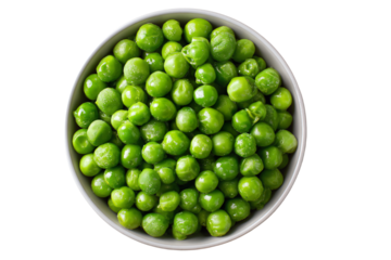 3D Render a bowl of peas on a white surface