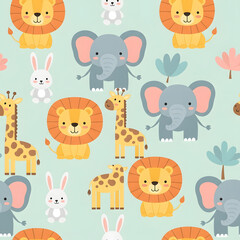 Fototapeta premium seamless pattern with animals