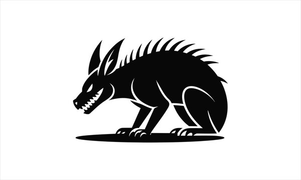Mythical chupacabra creature silhouette design