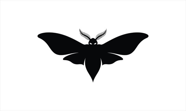 Mysterious mothman creature silhouette