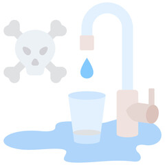 Contaminated Drinking Water Icon