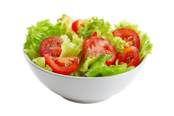 3D Render a bowl of salad with tomatoes and lettuce