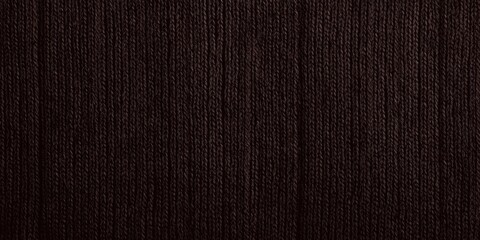 Close-up of dark brown textured fabric with vertical lines, showcasing detailed fibers and a rich, deep color.