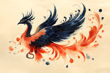 bird on a branch, concept design tattoo