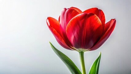 Vibrant red tulip blooms in sunlight